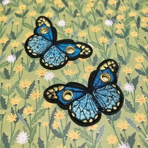 Blue Butterfly Shoelace Accessories